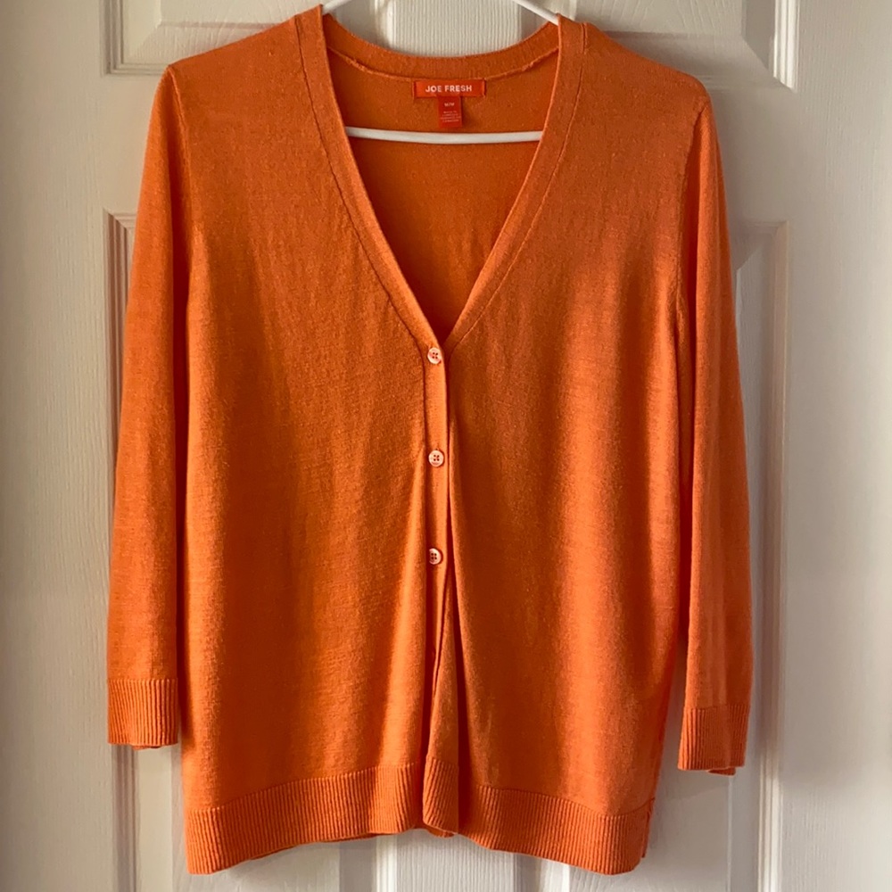 Acrylic lightweight button up sweater - size M